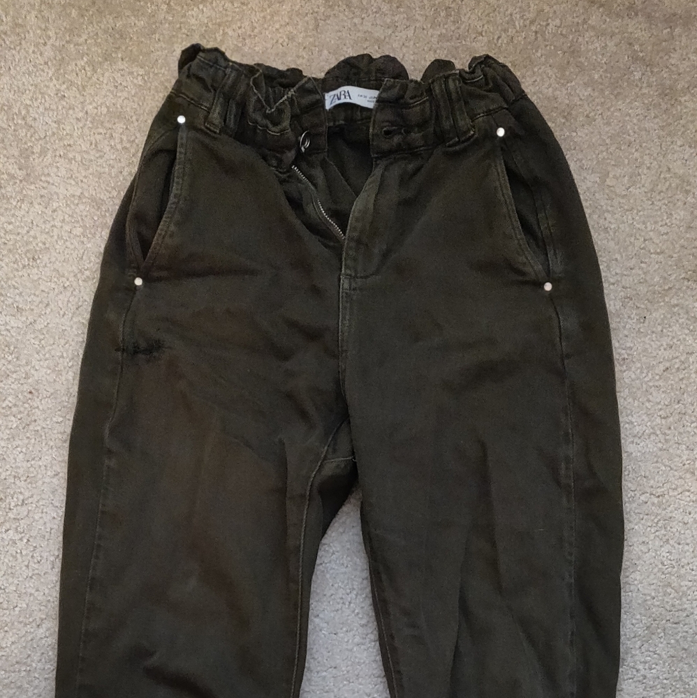 Army green Zara trousers